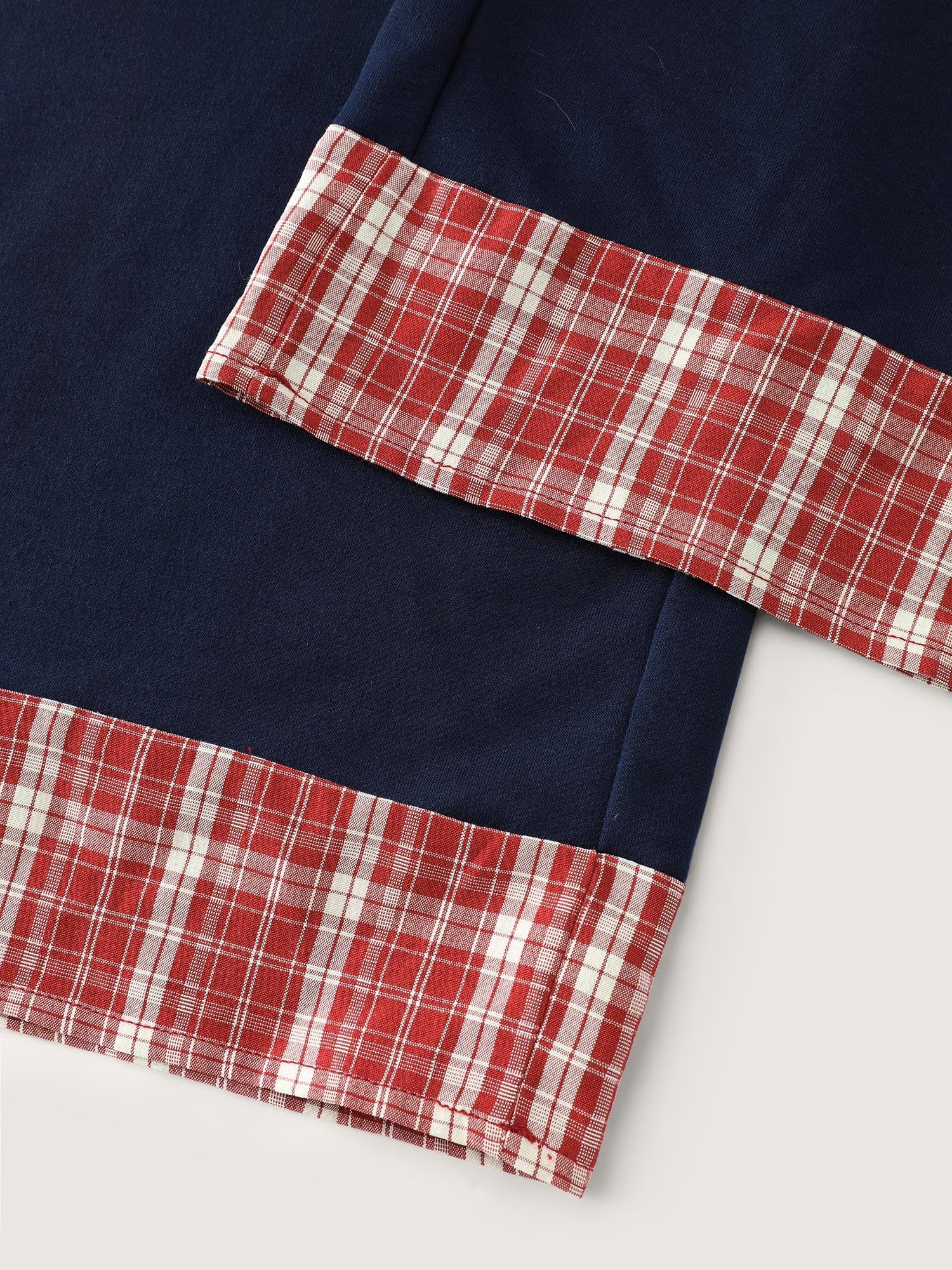 Gingham Edges Stretchy Drawstring Lounge Bottoms